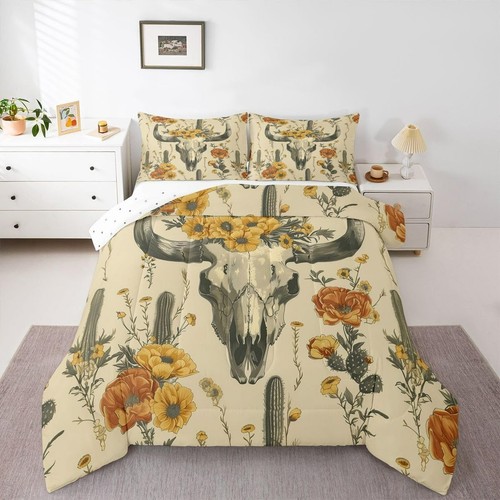 Boho bull skull - skull, set