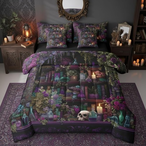 Gothic skull piece bedding - skull,